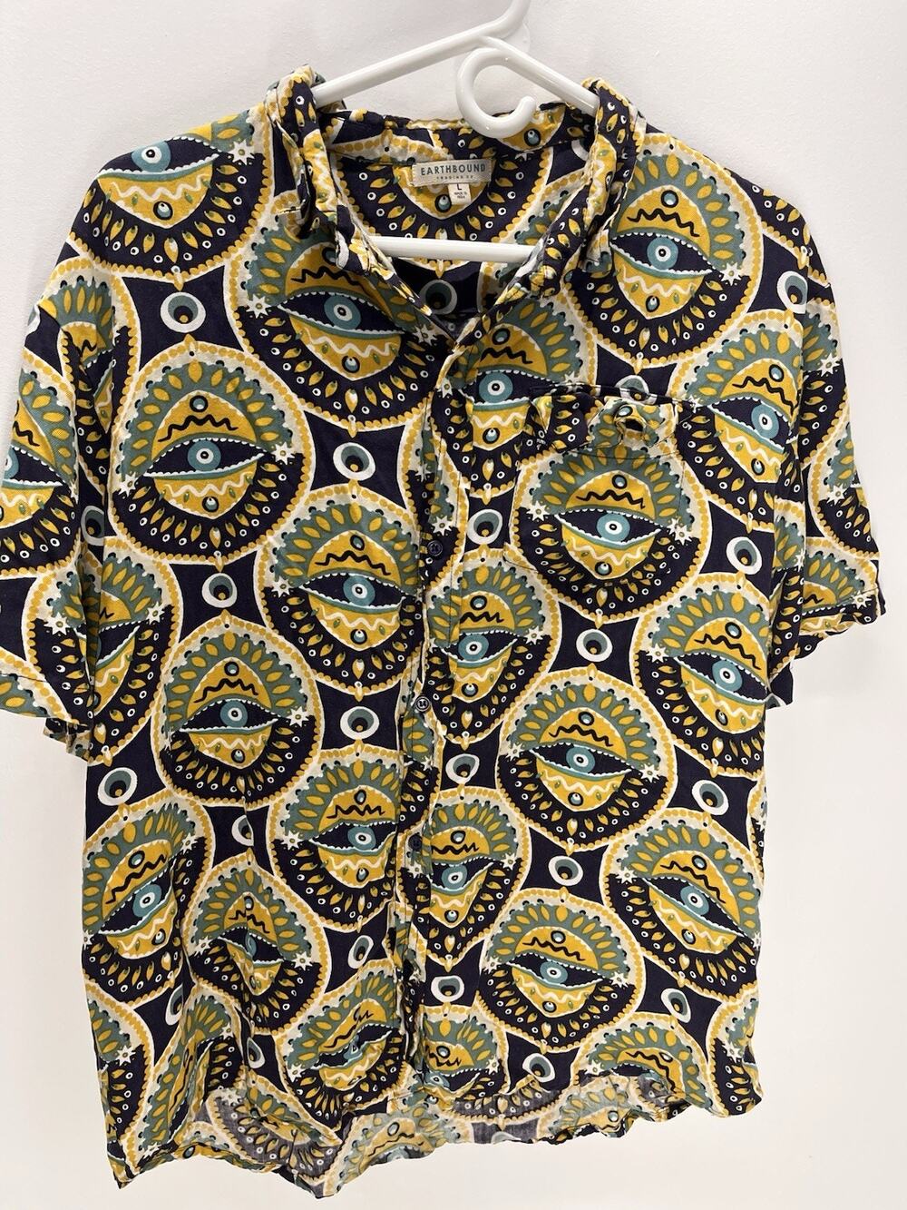 Earthbound Trading Co. Evil Eye Camp Shirt festival talisman nazar M Vibes